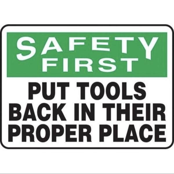 Accuform OSHA NOTICE Safety Sign NO STORAGE MHSK851VP MHSK851VP - main